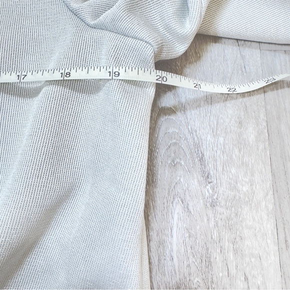 Alfani Silver Metallic V-Neck Front Wrap Top L - Picture 4 of 7